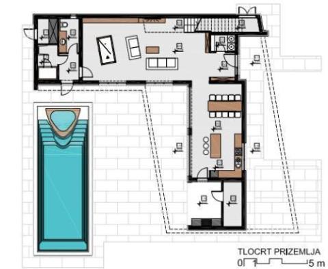 Project for 7 luxury villas and 4**** star hotel with complete building documentation, Buje area - pic 11