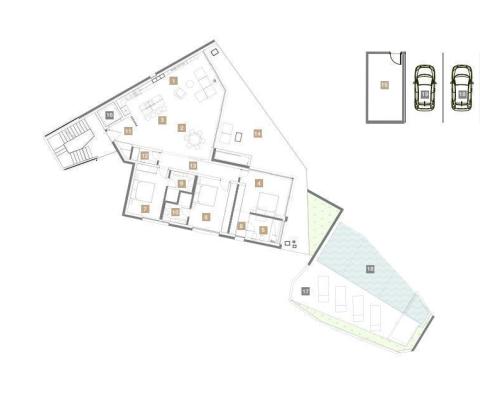 Новая экстравагантная резиденция в Опатии с бассейном, лифтом и панорамными террасами. - фото 9