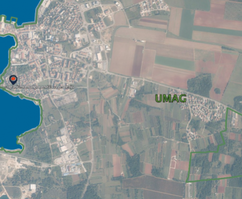 Építési telek Umagban, mindössze 200 méterre a tengertől 