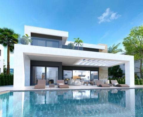 Modern luxurious villa on Pag peninsula - final stage of construction, just 100 meters from the sea 