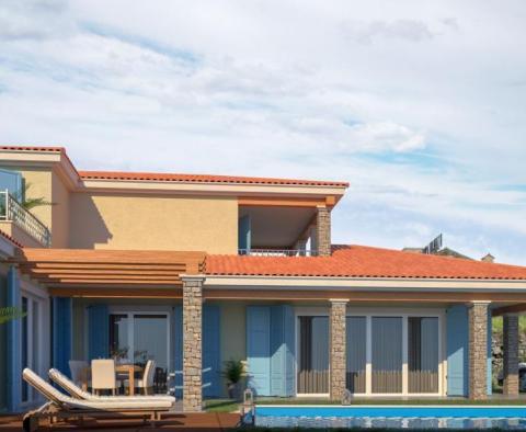 Schöne Villa mit Pool und Panoramablick auf die Natur und das Meer im Bau in der Gegend von Momjan 