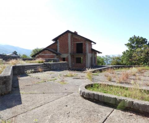 OPATIJA, IČIĆI, FALALELIĆI - building land 2800m2 + house under construction 250m2 with sea view + constr. permit for 1000m2 BRP - pic 14