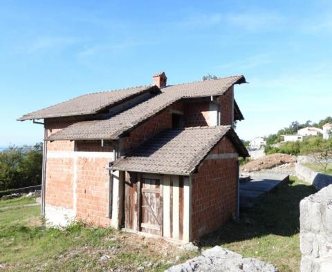 OPATIJA, IČIĆI, FALALELIĆI - building land 2800m2 + house under construction 250m2 with sea view + constr. permit for 1000m2 BRP - pic 19