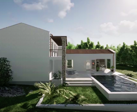 Villa isolée moderne en construction dans la région de Labin 