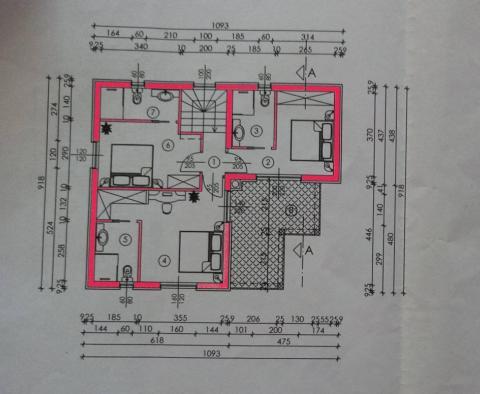 Új építésű villa medencével és nyílt tengerre néző kilátással Labin területén - pic 14