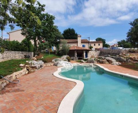 A stone beautiful villa with a swimming pool in Krsan, 5 km from the sea 
