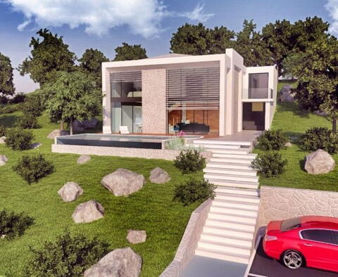 Land with villa project for sale in Poljane, Opatija 