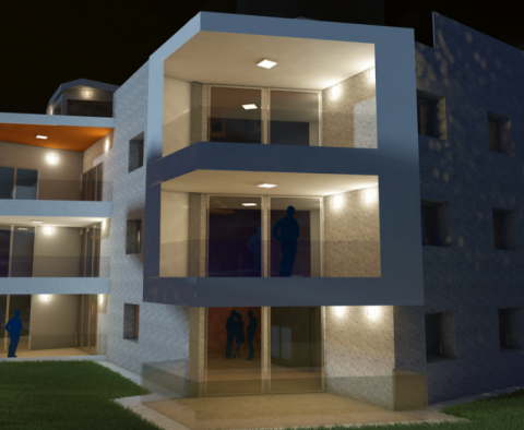 Новая квартира в бутик-резиденции в Ровине всего в 300 метрах от моря 