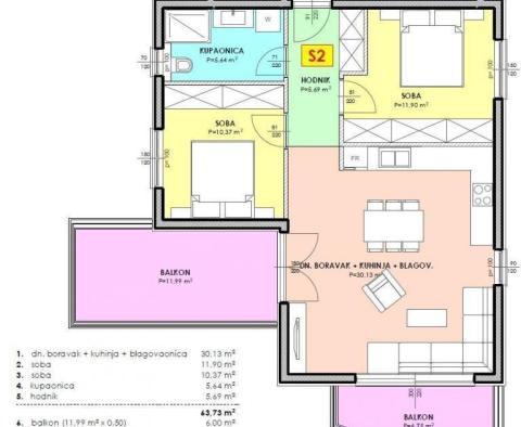 2 hálószobás apartmanok új projektje Tucepiben, 390 méterre a tengertől - pic 9