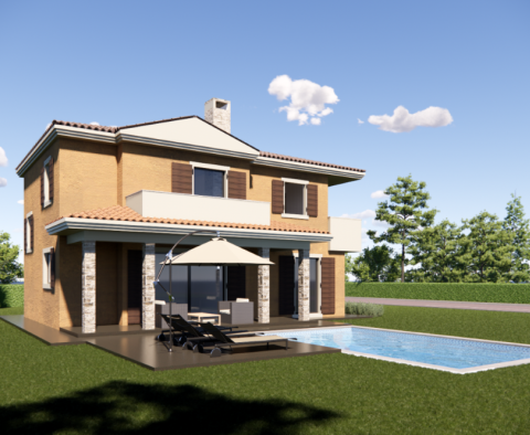 Villa mit Swimmingpool, umgeben von Natur und Grün, Fertigstellung 2023 
