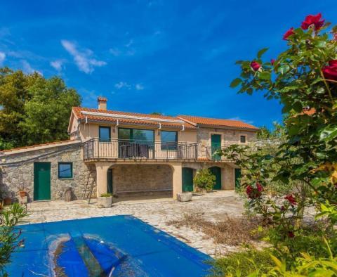 Stone villa with a swimming pool, Malinska 