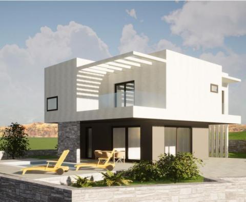 New modern villa with a pool and sea view, Krk 