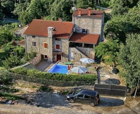 Two istrian stone houses with a swimming pool 