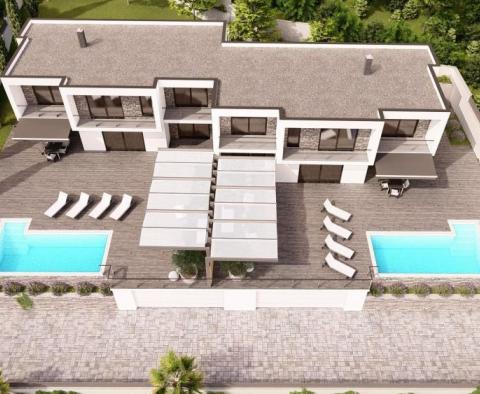 Luxuriöse Doppelhaushälfte mit Panoramablick auf das Meer über Crikvenica 