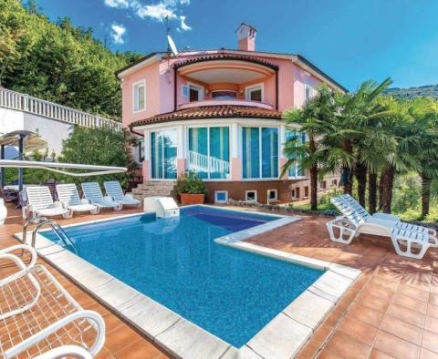 Villa with a pool and beautiful panoramic sea view, Opatija 
