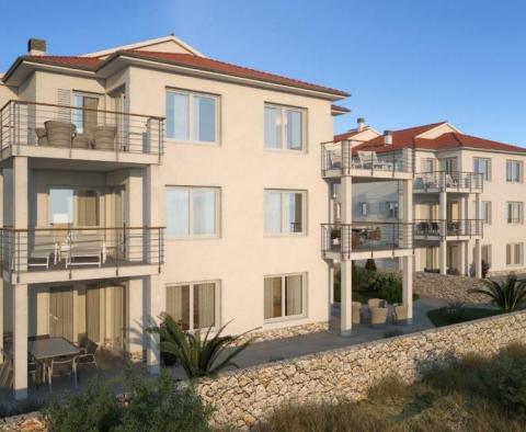 Новая квартира в современной резиденции на берегу моря в Шило, Добринь, на полуострове Крк 