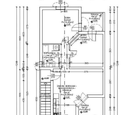 Komplex domů v Medulinu nabízí přilehlé vilety po 2 apartmánech, jen 140 metrů od moře - pic 15