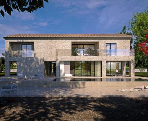 Vynikající kombinace moderního a tradičního designu pro novou vilu v Motovunu 