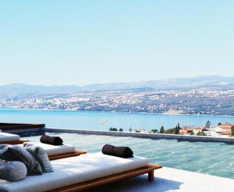 Новая экстравагантная резиденция в Опатии с бассейном, лифтом и панорамными террасами. - фото 2