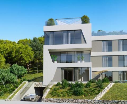 Luxusní penthouse v Ičići v nové moderní rezidenci 350 metrů od moře a pláže - pic 3