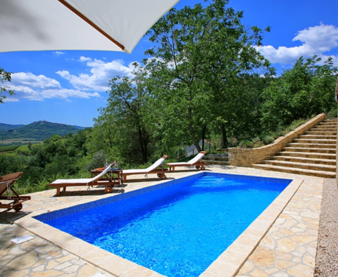 Two stone houses with swimming pool and a view of Motovun in Oprtalj - pic 2
