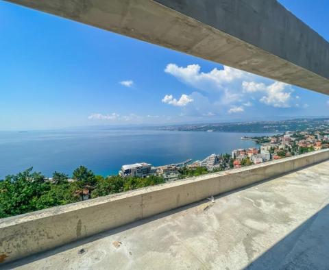 Unique penthouse with roof pool above the center of Opatija, garage, panoramic sea views - pic 6