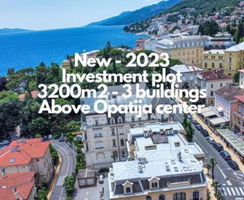 Einzigartiges Grundstück in Opatija, nur 600 Meter vom Strand entfernt – tolle Investition! 