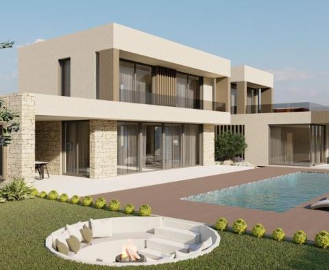 Project of a modern villa with pool and wellness 10km from the sea, popular Kastelir area 