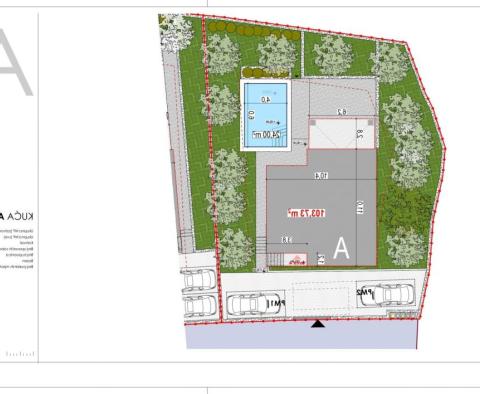 Projekt 5 bytových jednotek s bazény na ostrově Krk, oblast Dobrinj - pic 21