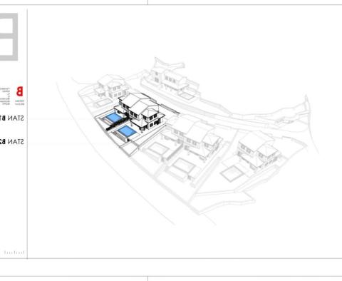 Projekt 5 bytových jednotek s bazény na ostrově Krk, oblast Dobrinj - pic 24