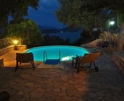 Belle villa dalmate en pierre avec piscine et vue sur la mer dans la région de Klek - pic 14