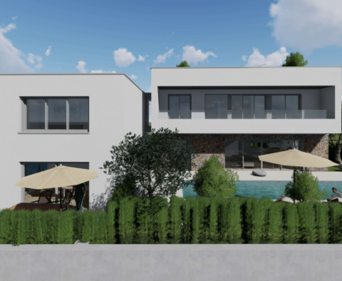 Modern villetta in Novigrad, 800 meters from the sea, with sea views 