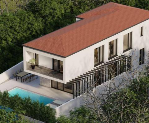 Modern semi-detached villetta with swimming pool in Malinska on Krk peninsula 