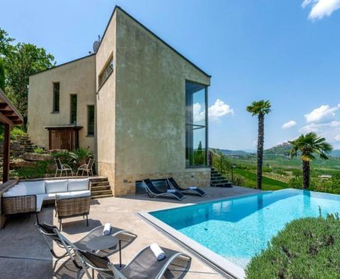An extraordinary design villa with a swimming pool in an exceptional location in Motovun area 
