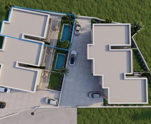 Ikerház modern teraszos villetta medencével 1700 méterre a tengertől Porec környékén - pic 5