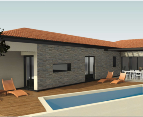 Nová vila ve výstavbě v Brtonigli 