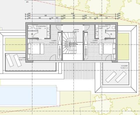 Egy gyönyörű luxusvilla Abbázia központja felett, 470 méterre a strandtól, panorámás kilátással a tengerre és egy nagy kerttel. - pic 4