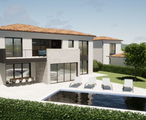 Modern villa with swimming pool under construction in Porec area - pic 5