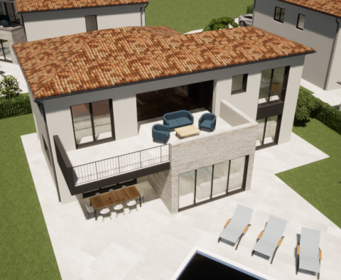 Modern villa with swimming pool under construction in Porec area - pic 6