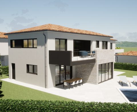 Modern villa with swimming pool under construction in Porec area - pic 7
