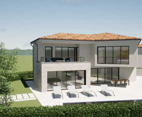 Modern villa with swimming pool under construction in Porec area - pic 8