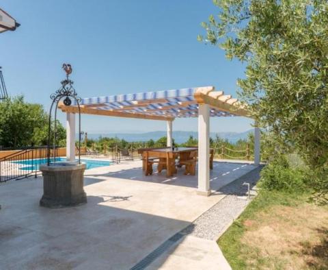 Super property with swimming pool in Rabac, Labin, panoramic sea views - pic 32