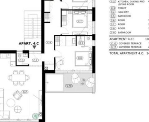 Nouveau projet à Lovran avec permis de construire valide pour 5 villas (13 appartements) - pic 9