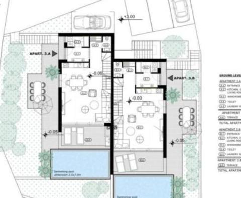 Új projekt Lovranban érvényes építési engedéllyel 5 villára (13 apartman) - pic 12
