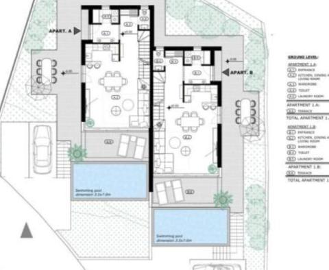 Nouveau projet à Lovran avec permis de construire valide pour 5 villas (13 appartements) - pic 14