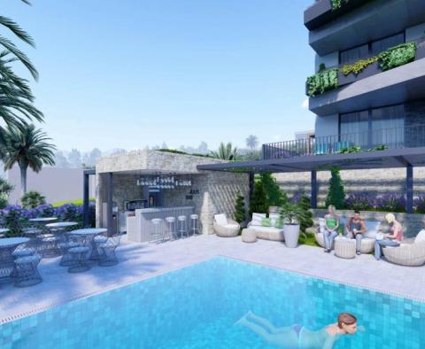 Gyönyörű lakás egy új Semiramide Gardens rezidenciában Makarskában 