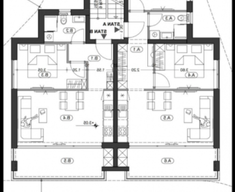 Grundstück mit Meerblick und Projekt für 3 Wohnungen in Opatija, Gegend Opric - foto 5