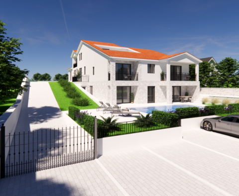 Commercial and residential unit with a panoramic view of the sea in Smrika, Crikvenica area 