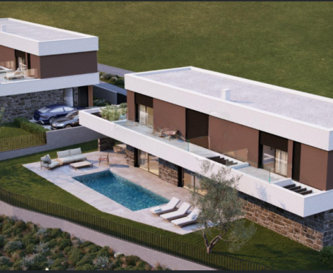 Wunderschöne neue Villa in Kanfana bei Rovinj mit Fernblick auf das Meer - 2 Villen, die auch im Paket gekauft werden können 