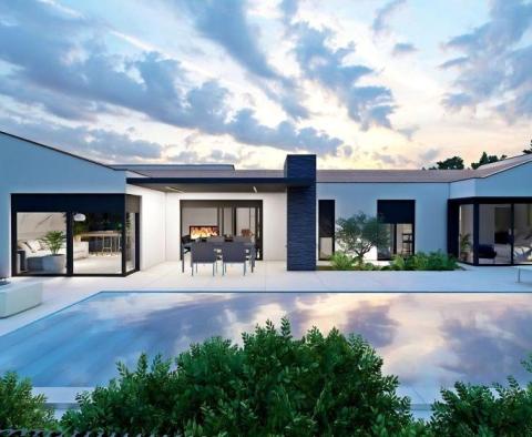 Modern design villa with swimming pool in Labin-Rabac area 